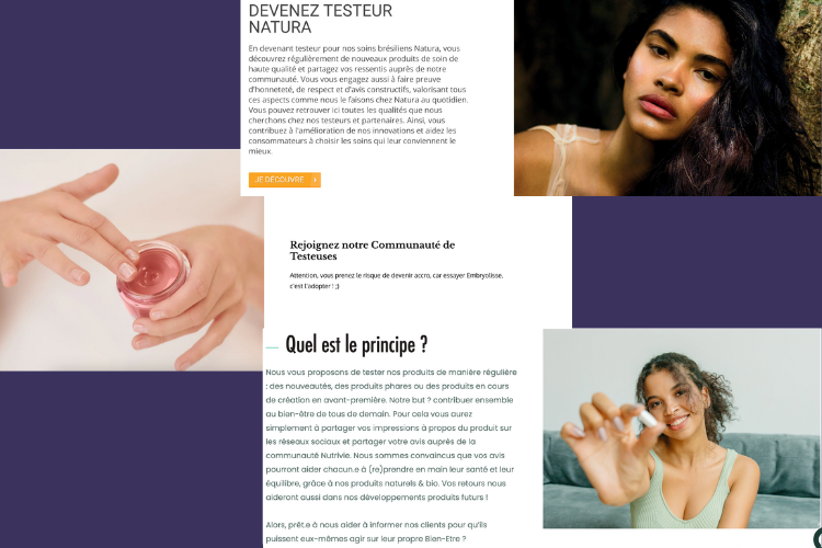 Programme ambassadeur d’une marque beauté 