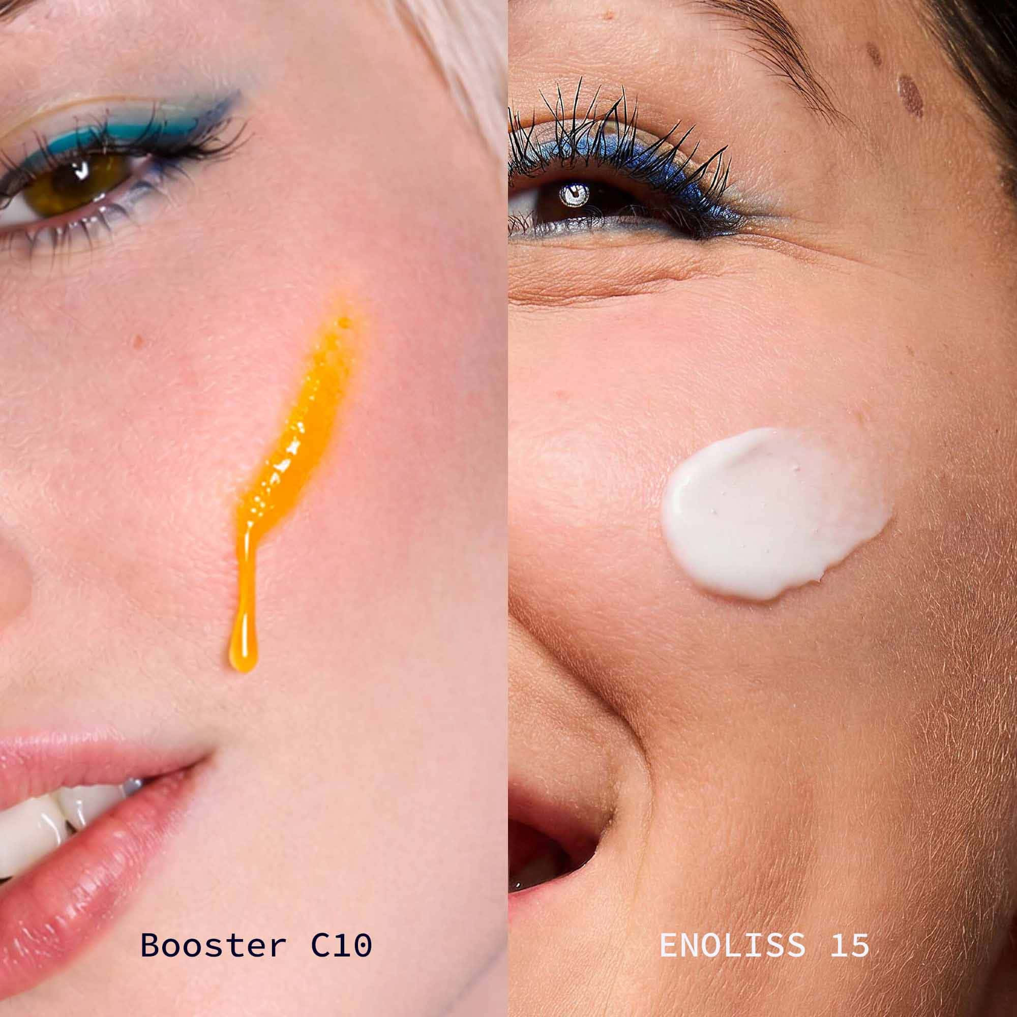 Application du Booster C10 et du soin ENOLISS 15, visuel ENO