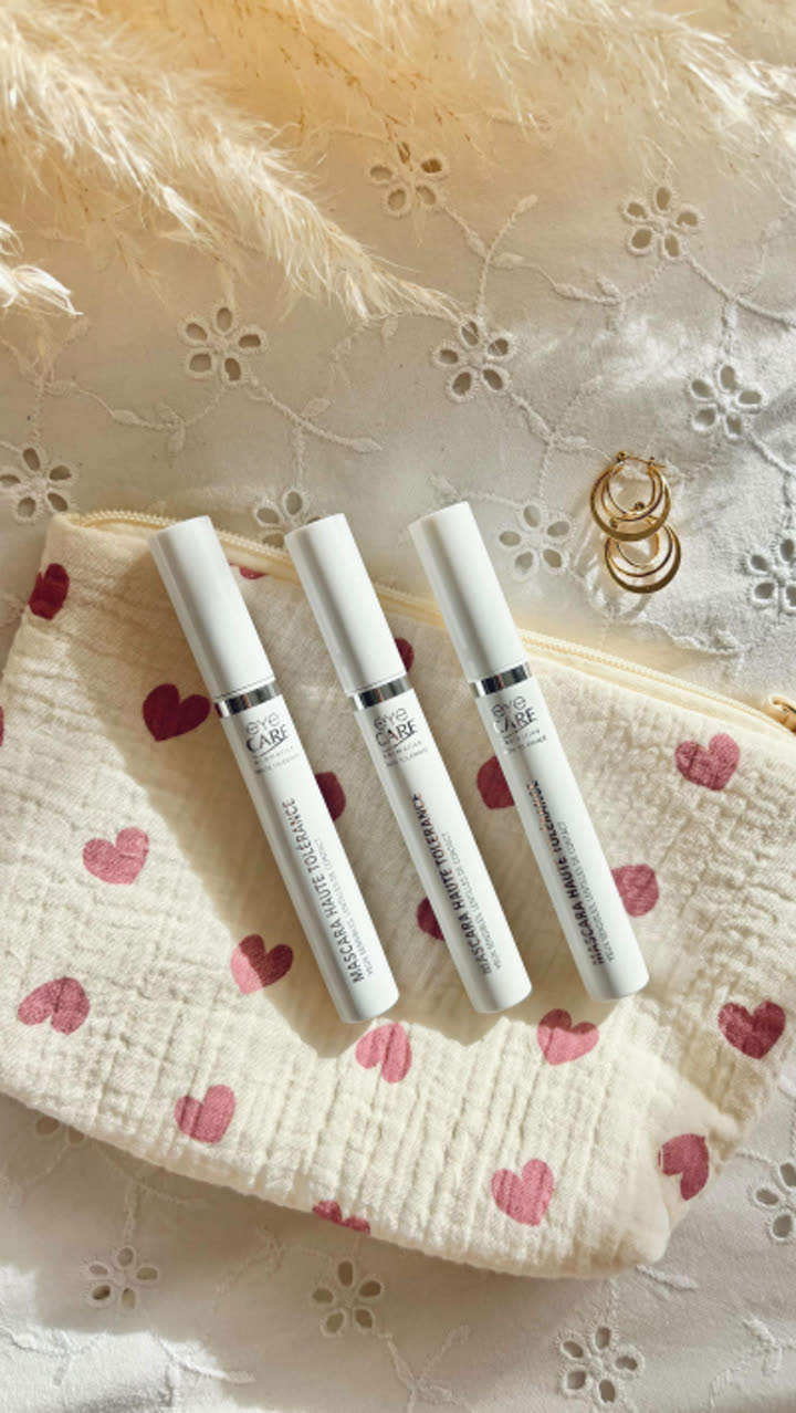 Publication Instagram d'une ambassadrice Eye Care Cosmetics : trio de mascaras haute tolérance