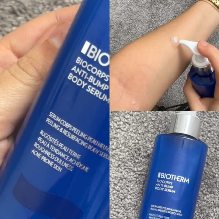Sérum corps Biocorps de Biotherm et son application sur le bras