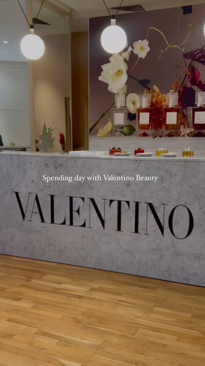 Espace événementiel Valentino Beauty photographié par une ambassadrice
