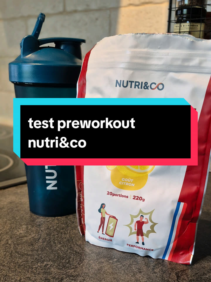 TikTok video by a Nutri&Co ambassador: tasting the pre-workout before a session
